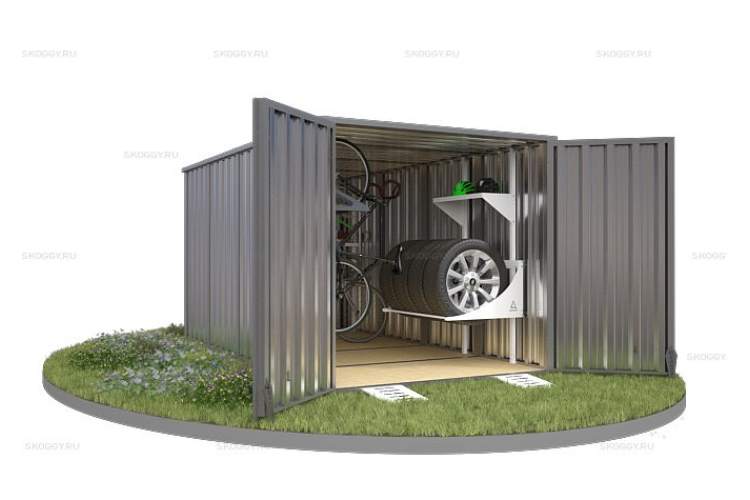 Хозблок SKOGGY секционный с плоской крышей 4 х 2 м-5