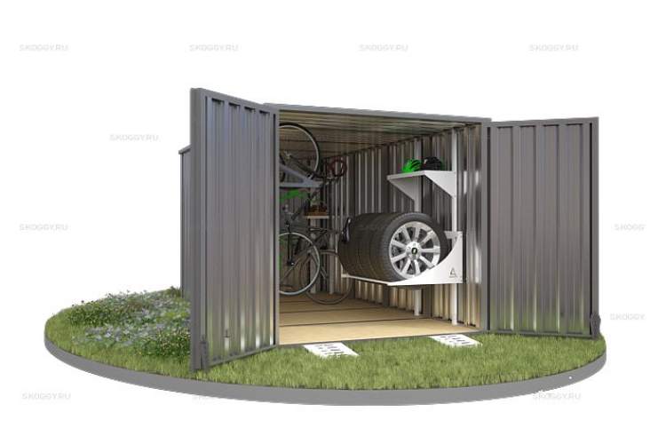 Хозблок SKOGGY секционный с плоской крышей 4 х 2 м-6