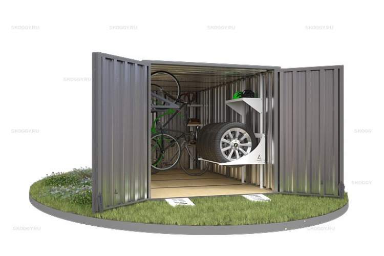 Хозблок SKOGGY секционный с плоской крышей 4 х 2 м-7
