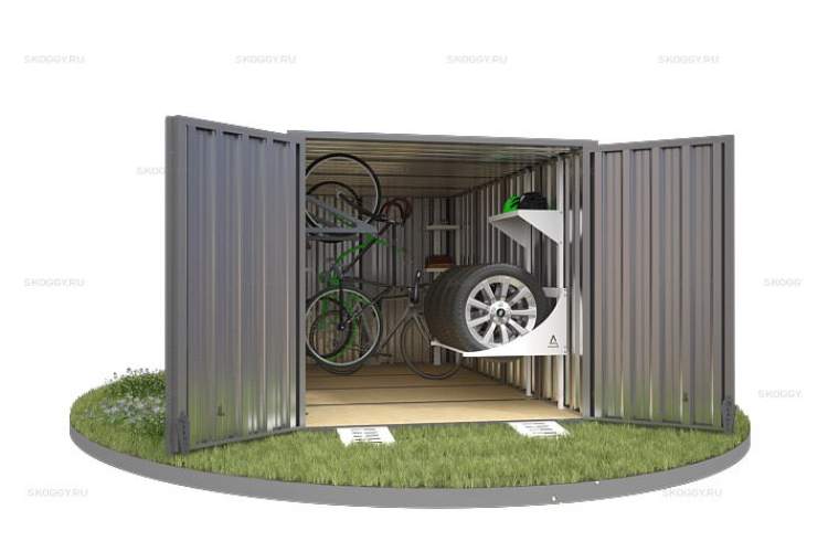 Хозблок SKOGGY секционный с плоской крышей 4 х 2 м-8
