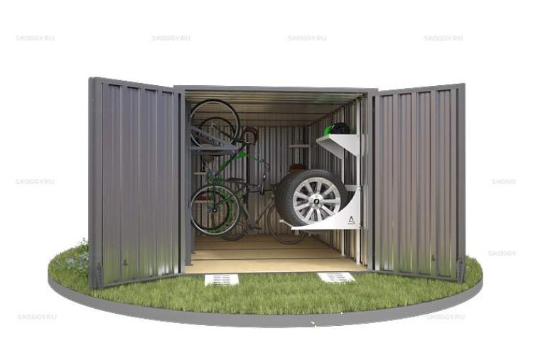 Хозблок SKOGGY секционный с плоской крышей 4 х 2 м-9