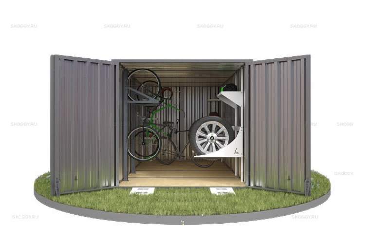 Хозблок SKOGGY секционный с плоской крышей 4 х 2 м-10