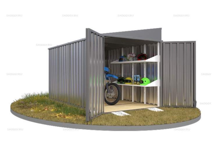 Контейнер SKOGGY секционный с односкатной крышей 4 х 2 м-4