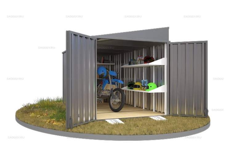 Контейнер SKOGGY секционный с односкатной крышей 4 х 2 м