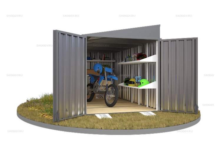 Контейнер SKOGGY секционный с односкатной крышей 4 х 2 м-7