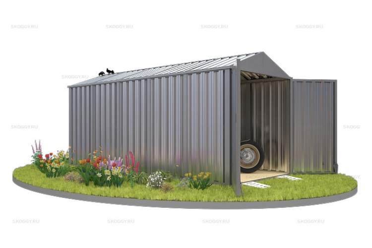 Контейнер SKOGGY секционный с двускатной крышей 5 х 2 м-1