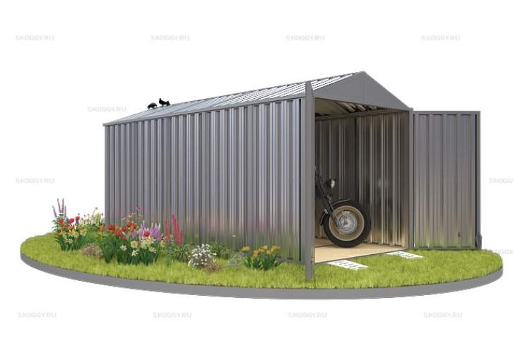 Контейнер SKOGGY секционный с двускатной крышей 5 х 2 м-2