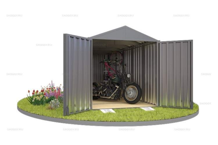 Контейнер SKOGGY секционный с двускатной крышей 5 х 2 м-7
