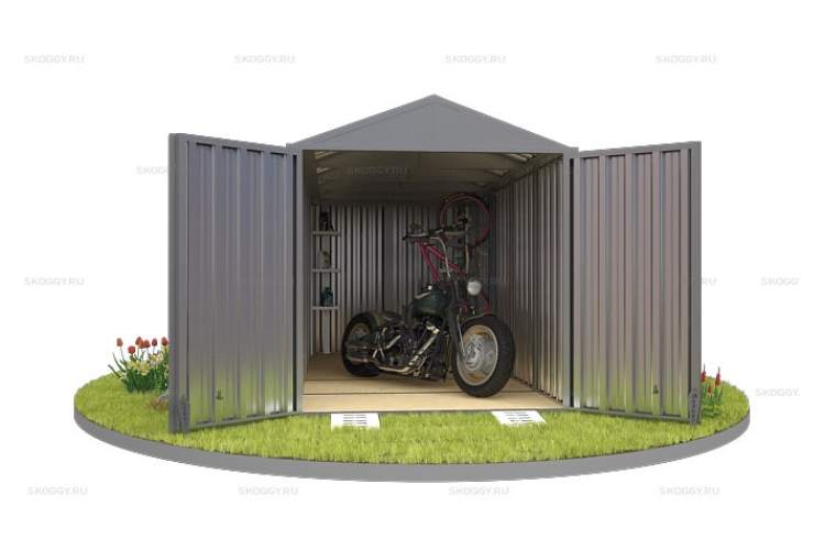 Контейнер SKOGGY секционный с двускатной крышей 5 х 2 м-9