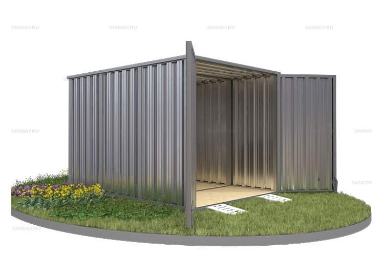 Хозблок SKOGGY секционный с плоской крышей 3 х 2 м-1