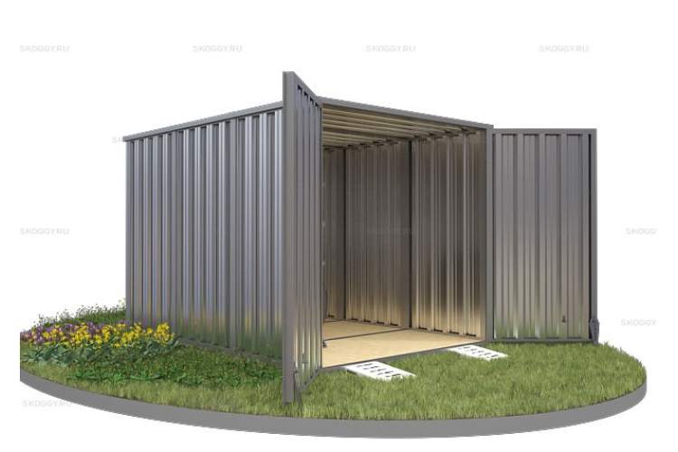 Хозблок SKOGGY секционный с плоской крышей 3 х 2 м-2
