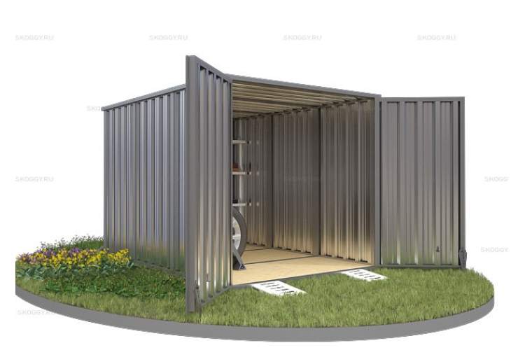 Хозблок SKOGGY секционный с плоской крышей 3 х 2 м-3
