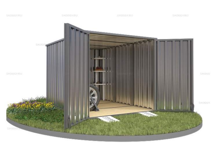 Хозблок SKOGGY секционный с плоской крышей 3 х 2 м-4
