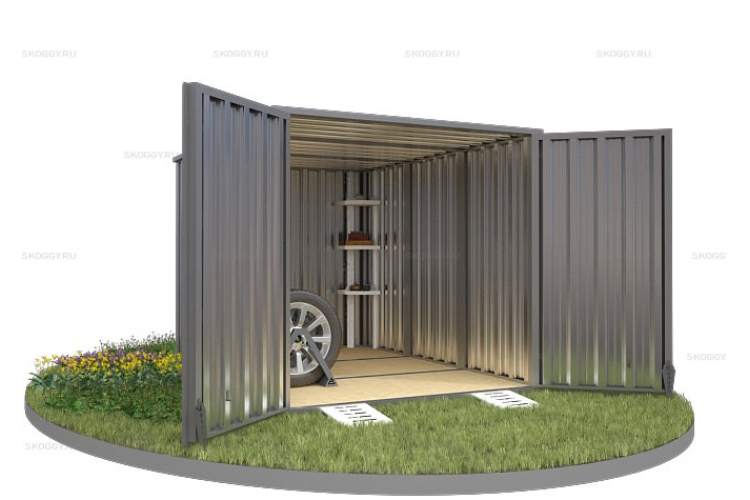 Хозблок SKOGGY секционный с плоской крышей 3 х 2 м-5