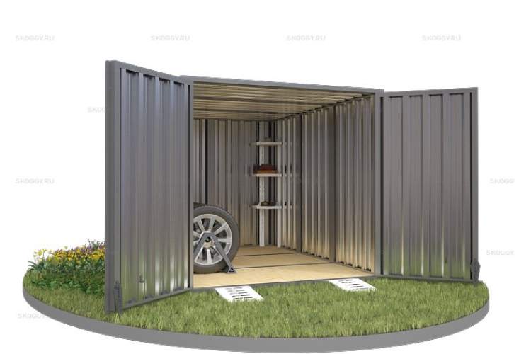 Хозблок SKOGGY секционный с плоской крышей 3 х 2 м-6