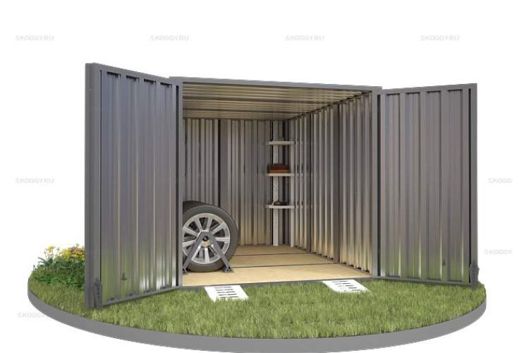 Хозблок SKOGGY секционный с плоской крышей 3 х 2 м-7