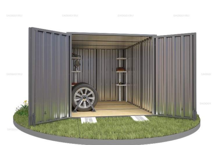 Хозблок SKOGGY секционный с плоской крышей 3 х 2 м-8