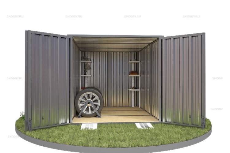 Хозблок SKOGGY секционный с плоской крышей 3 х 2 м-9