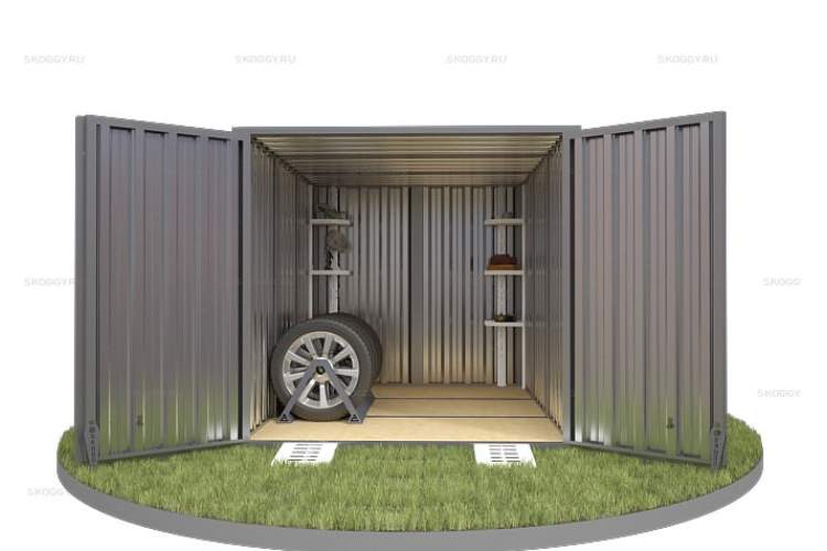 Хозблок SKOGGY секционный с плоской крышей 3 х 2 м-10