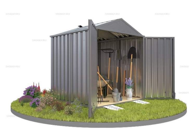 Контейнер SKOGGY секционный с двускатной крышей 2 х 2 м