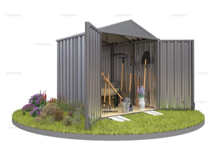 Контейнер SKOGGY секционный с двускатной крышей 2 х 2 м-2
