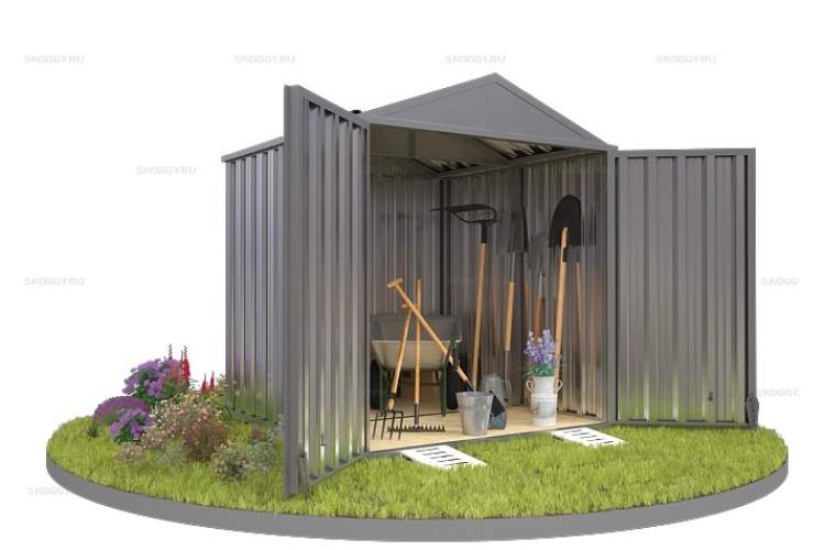 Контейнер SKOGGY секционный с двускатной крышей 2 х 2 м-3