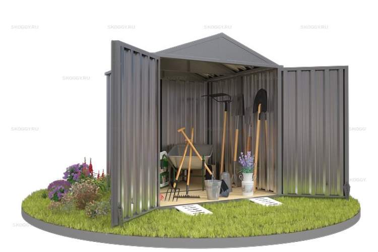Контейнер SKOGGY секционный с двускатной крышей 2 х 2 м-4