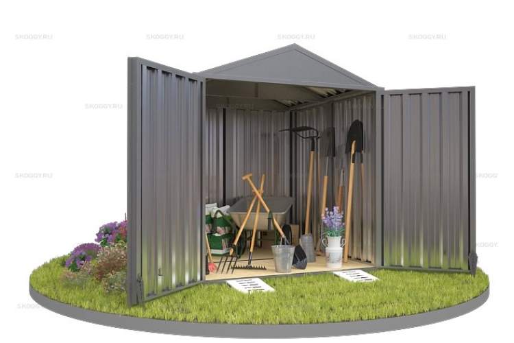 Контейнер SKOGGY секционный с двускатной крышей 2 х 2 м-5
