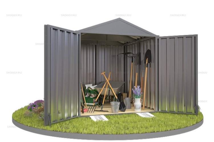 Контейнер SKOGGY секционный с двускатной крышей 2 х 2 м-6