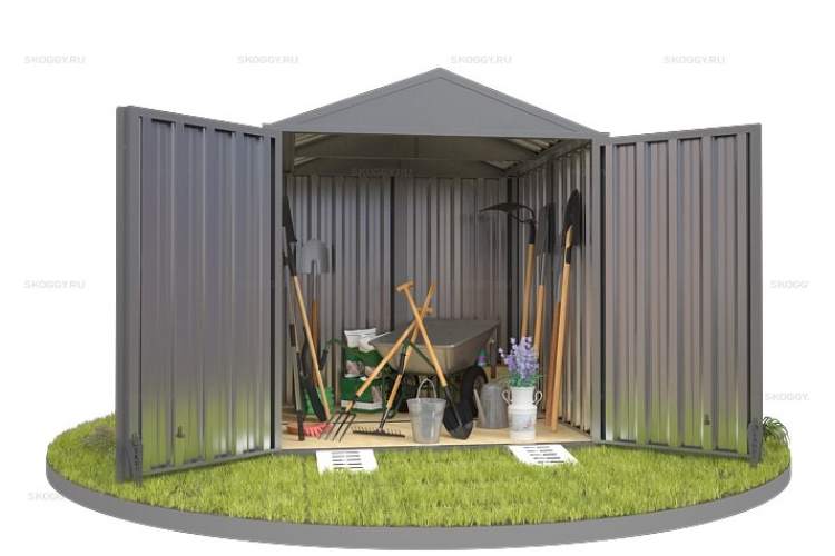 Контейнер SKOGGY секционный с двускатной крышей 2 х 2 м-8