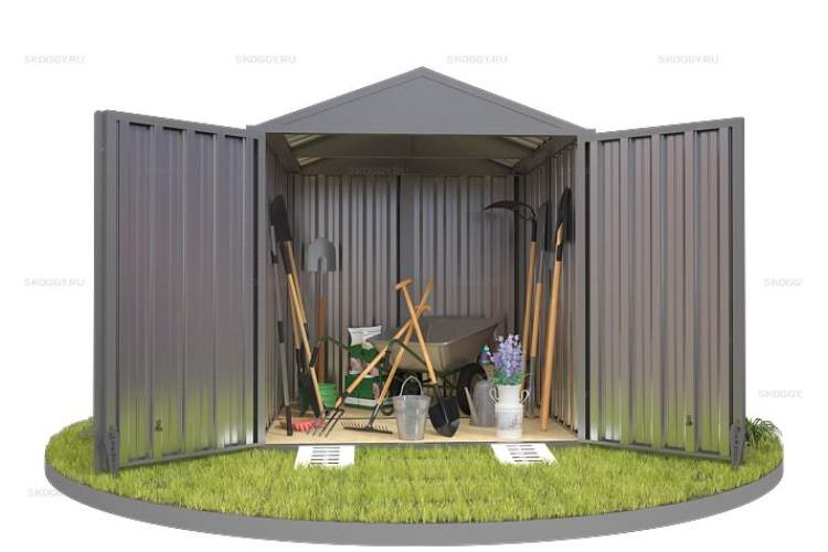Контейнер SKOGGY секционный с двускатной крышей 2 х 2 м-9