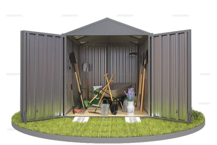 Контейнер SKOGGY секционный с двускатной крышей 2 х 2 м-10