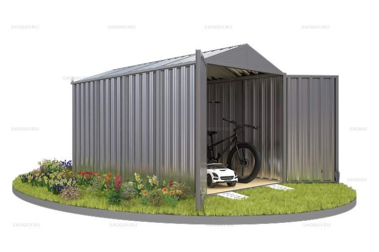 Контейнер SKOGGY секционный с двускатной крышей 4 х 2 м-2
