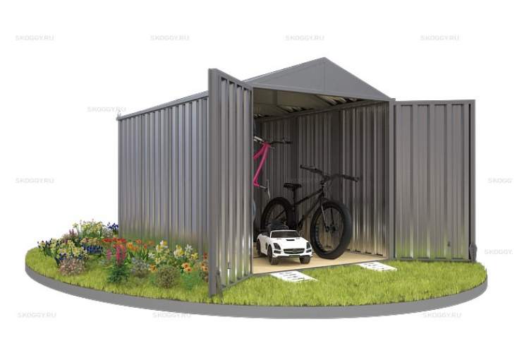 Контейнер SKOGGY секционный с двускатной крышей 4 х 2 м-4