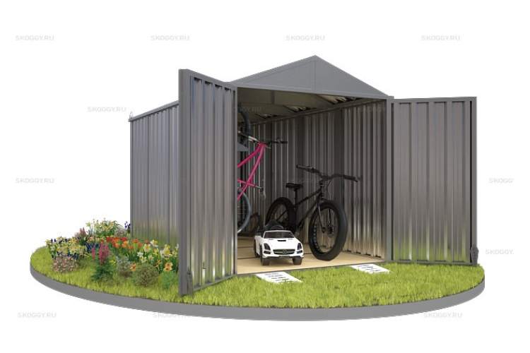 Контейнер SKOGGY секционный с двускатной крышей 4 х 2 м-5
