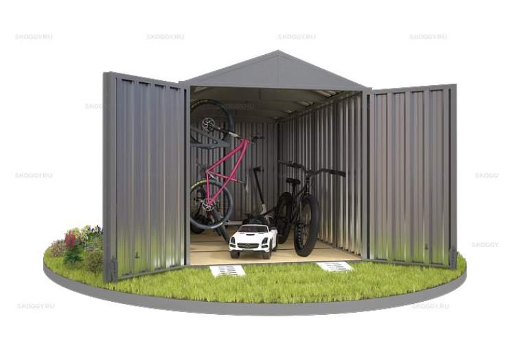 Контейнер SKOGGY секционный с двускатной крышей 4 х 2 м-8