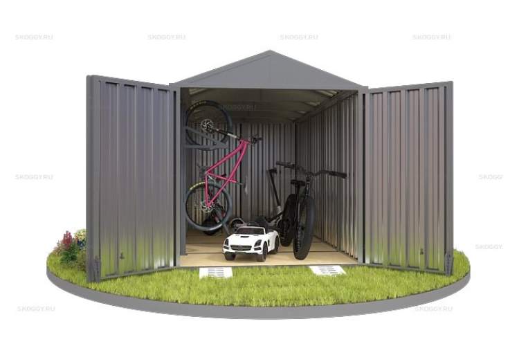 Контейнер SKOGGY секционный с двускатной крышей 4 х 2 м-9
