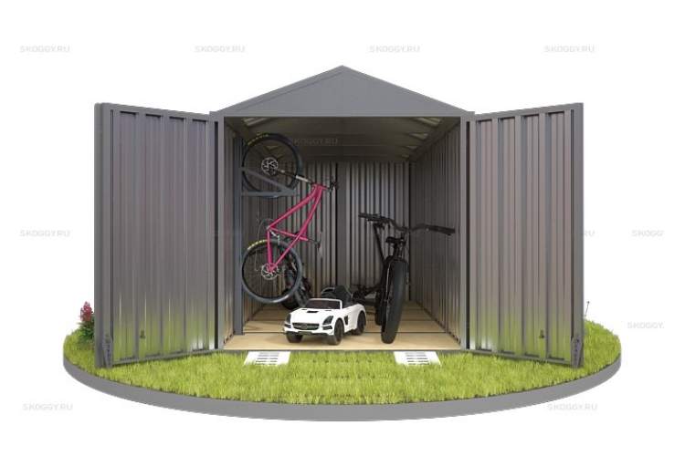 Контейнер SKOGGY секционный с двускатной крышей 4 х 2 м-10