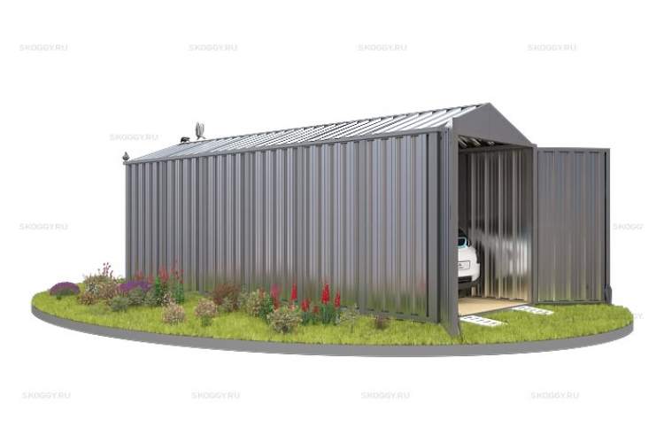 Контейнер SKOGGY секционный с двускатной крышей 6 х 2 м-1