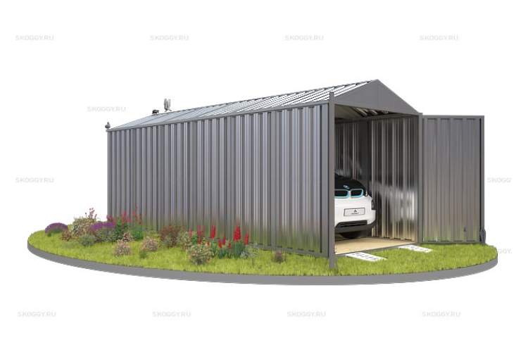 Контейнер SKOGGY секционный с двускатной крышей 6 х 2 м-2