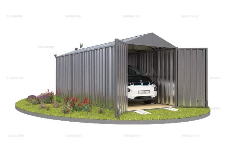 Контейнер SKOGGY секционный с двускатной крышей 6 х 2 м-4