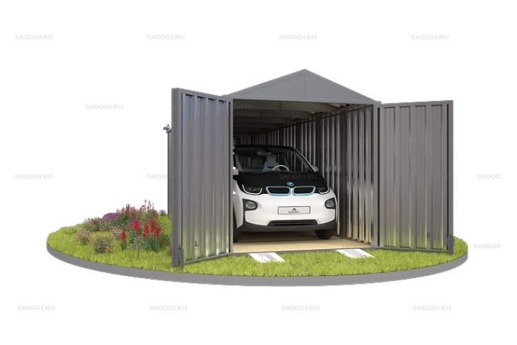 Контейнер SKOGGY секционный с двускатной крышей 6 х 2 м-7