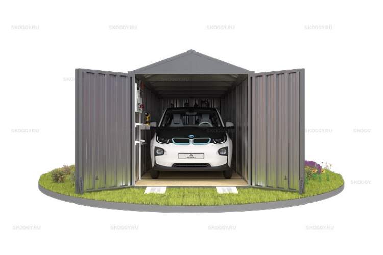 Контейнер SKOGGY секционный с двускатной крышей 6 х 2 м-10