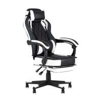 Кресло игровое TopChairs Virage черно-белое