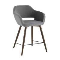 Стул полубарный Саймон велюр тёмно-серый Стул полубарный Саймон велюр тёмно-серый