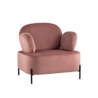 Кресло Кэнди с подлокотниками велюр пыльно-розовый