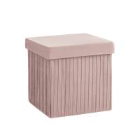 Пуф складной с ящиком Store Square пыльно-розовый
