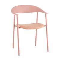 Стул Eila с подушкой пластик розовый