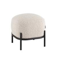 Пуф Стоун ткань букле молочный