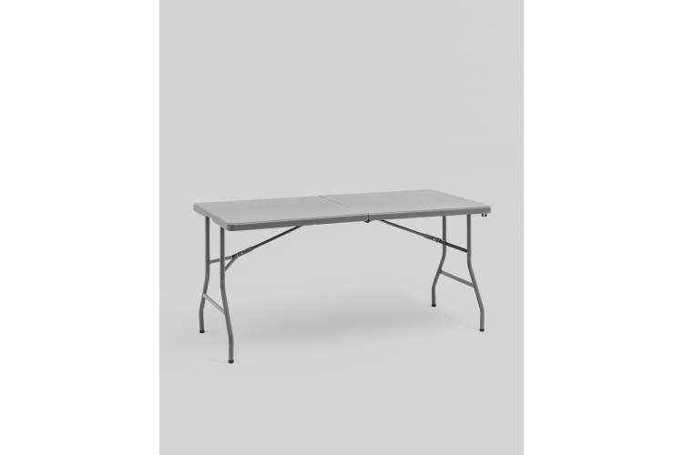 Стол-чемодан складной 152*74*74 серый-1